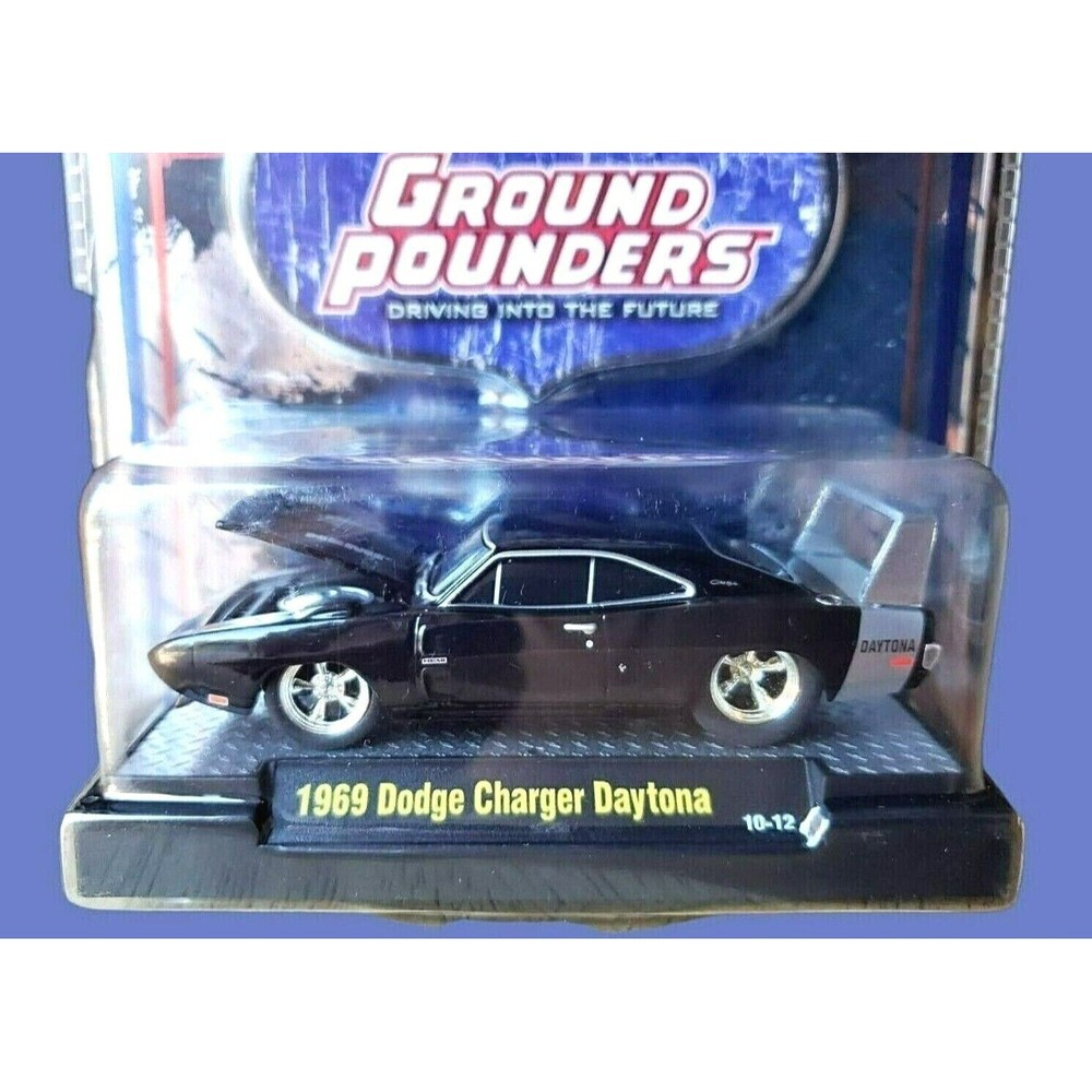 M2 Machines 1969 Dodge Charger Daytona Ground Pounders Release 3 RR Black 1:64